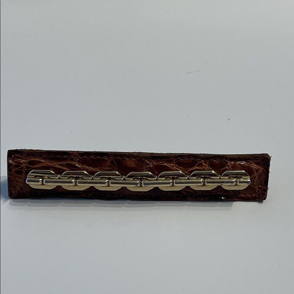 Vintage Hickok USA Croc & Chain Design Tie Clip